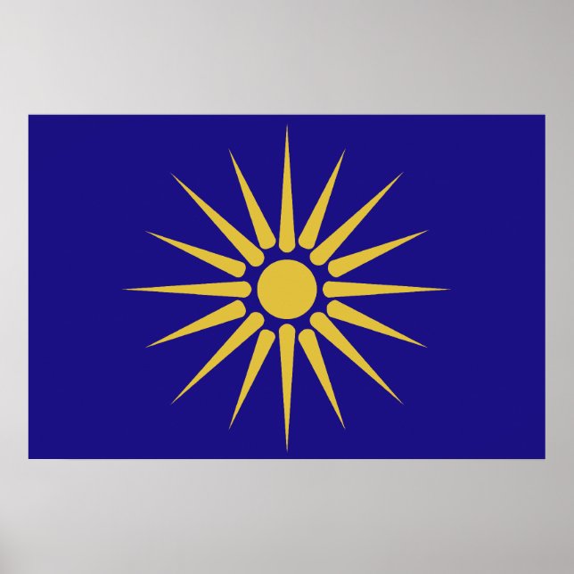 Grekiska Makedonien, Greklands flagga Poster (Framsidan)