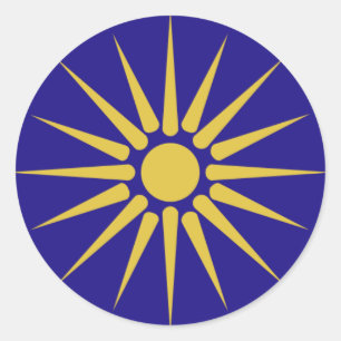 Grekiska Makedonien, Greklands flagga Runt Klistermärke