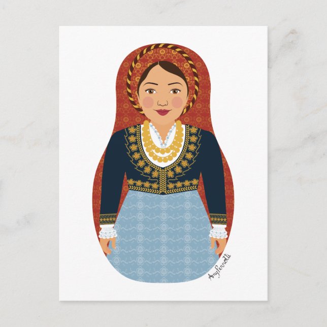 Grekiska Matryoshka-vykort Vykort (Framsida)