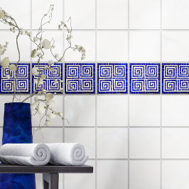 Grekiska Meander Nyckel Broken Mosaic Tile Kakelplatta