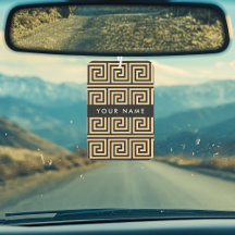 Grekiska Meander Nyckel Brown, ditt namn, personal