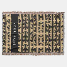 Grekiska Meander Nyckel H Brown, ditt namn, person Filt