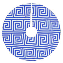 Grekiska Meander Nyckel Squares Mönster Blue