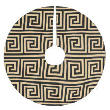 Grekiska Meander Nyckel Squares Mönster Brown