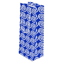 Grekiska Meander Nyckel Vinkara Mönster Blue