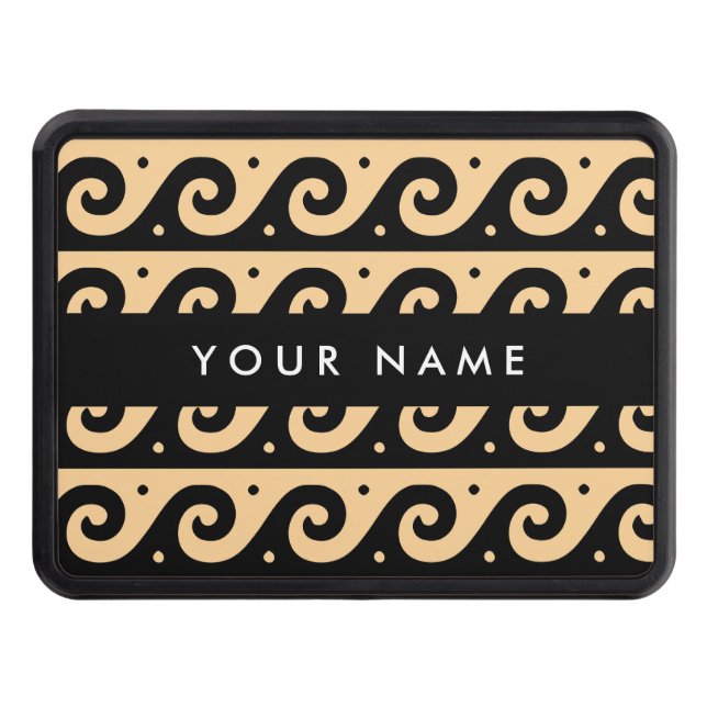 Grekiska Meander Nyckel, Wave Nyckel, Brown, ditt  Dragkroksskydd (Framsidan)