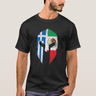 Grekiska mexikanska Flagga Mexiko Grekland Helmet  T Shirt
