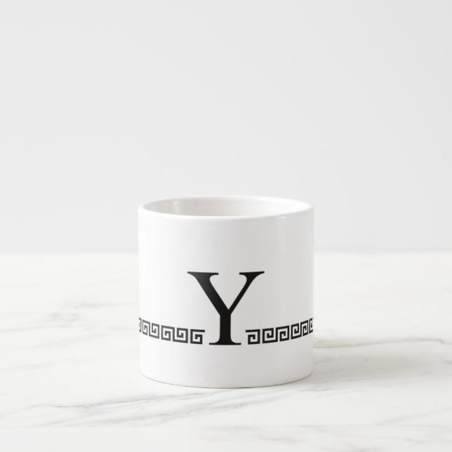 Grekiska Monogram Espressomugg (Framsidan)
