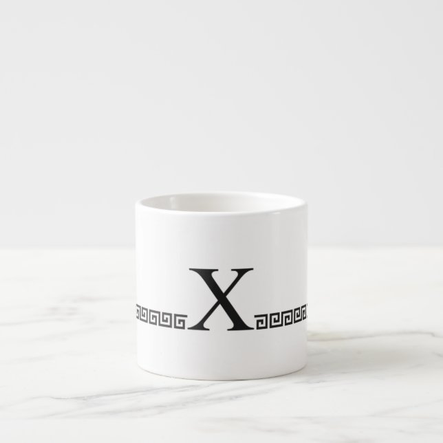 Grekiska Monogram Espressomugg (Framsidan)