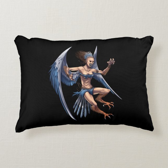 Grekiska Mythology Harpy Prydnadskudde (Framsidan)