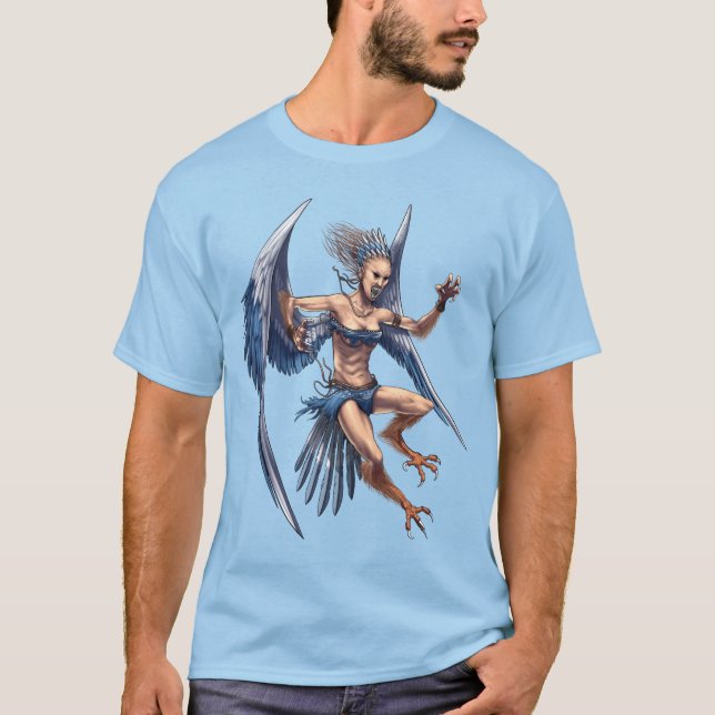 Grekiska Mythology Harpy T Shirt (Framsida)