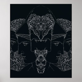 Grekiska Mythology Jupiter Minerva Hercules Poster