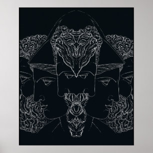 Grekiska Mythology Jupiter Minerva Hercules Poster