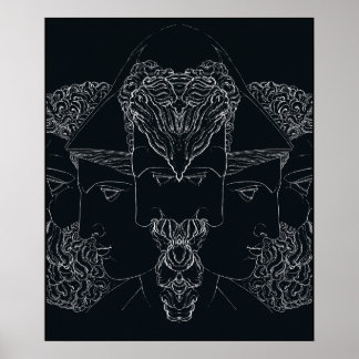 Grekiska Mythology Jupiter Minerva Hercules Poster