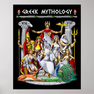 Grekiska mytologiologi Gods Poster