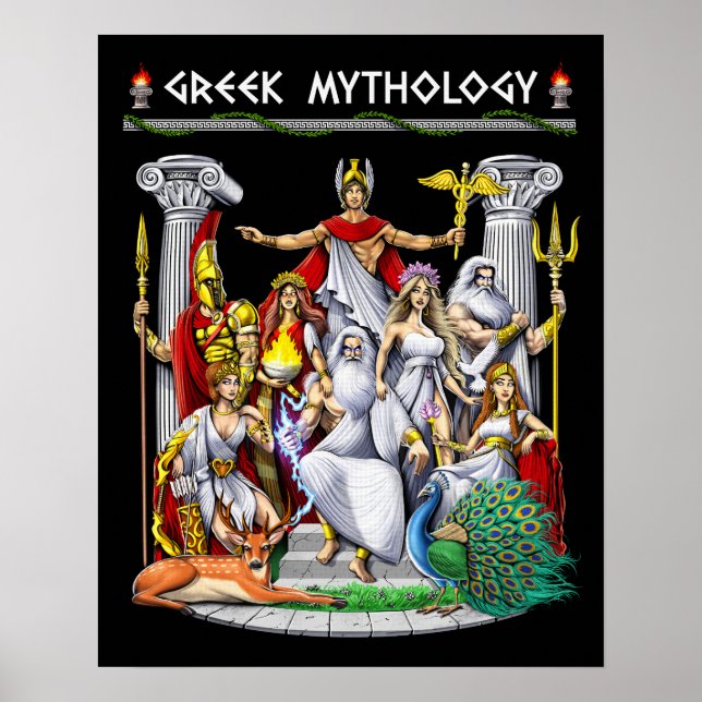 Grekiska mytologiologi Gods Poster (Framsidan)