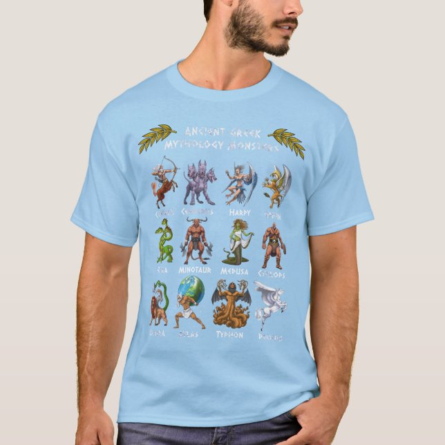 Grekiska mytologmonster t shirt (Framsida)