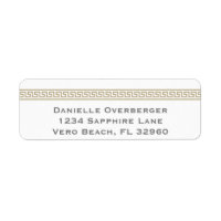 Grekiska Nyckel Beige-Returetiketter