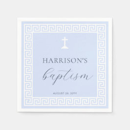 Grekiska Nyckel Blue Baptism Pappersservett