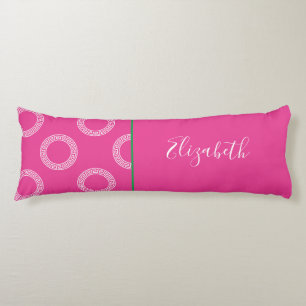 Grekiska Nyckel Circles Collegique Preppy Sorority Kroppskudde