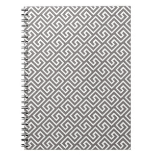 Grekiska Nyckel Classic Square Swirl Mönster Anteckningsbok
