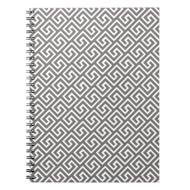 Grekiska Nyckel Classic Square Swirl Mönster Anteckningsbok (Framsidan)