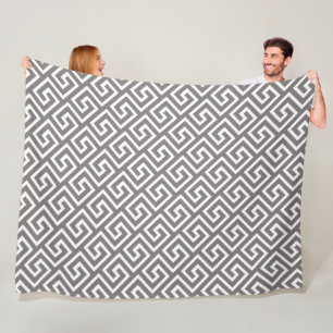 Grekiska Nyckel Classic Square Swirl Mönster Fleecefilt