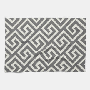 Grekiska Nyckel Classic Square Swirl Mönster Kökshandduk