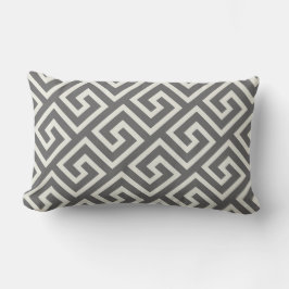 Grekiska Nyckel Classic Square Swirl Mönster Lumbarkudde