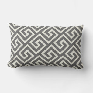 Grekiska Nyckel Classic Square Swirl Mönster Lumbarkudde