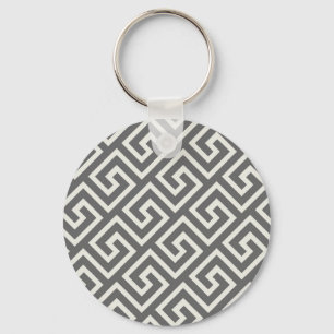 Grekiska Nyckel Classic Square Swirl Mönster Nyckelring