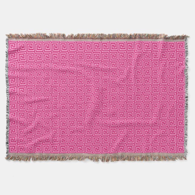 Grekiska Nyckel, fuchsia och ljusa rosa Mysfilt (Framsidan)
