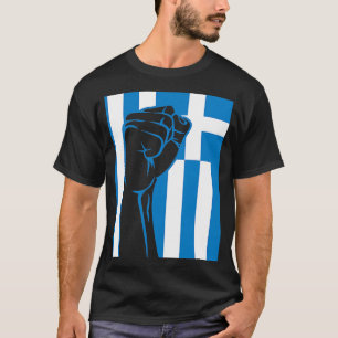 Grekiska Nyckel-Pridet OPA Hellas Grekland Flagga T Shirt