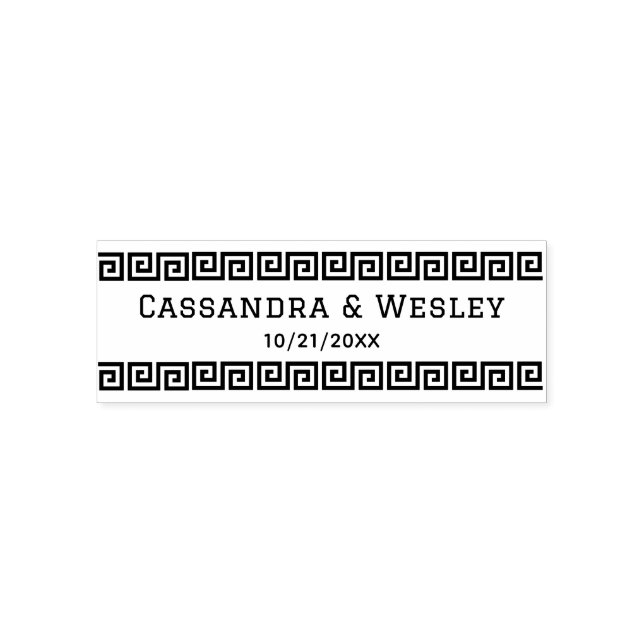 Grekiska Nyckel S Gräns par Namn Självfärgande Stämpel (Design)