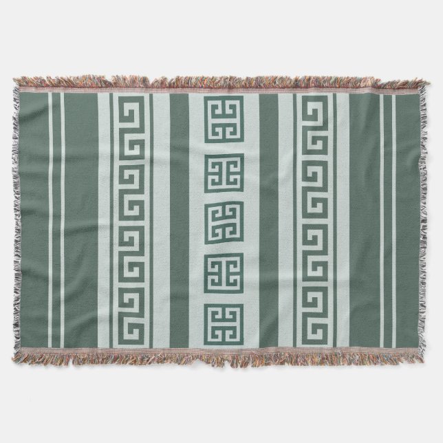 Grekiska Nyckel Throw Blanket Filt (Framsidan)