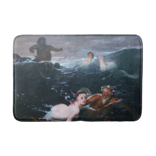 Grekiska Nymphs och Satyrs som spelar i Vågar Badrumsmatta