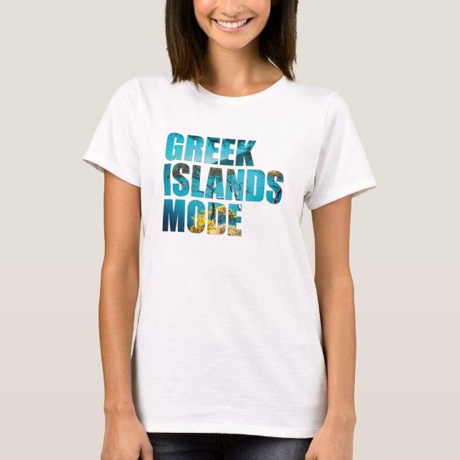 Grekiska öarna Mode Greece Kusten T Shirt (Framsida)