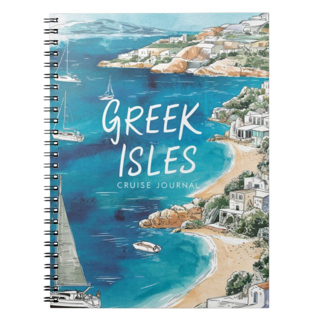 Grekiska öarnas kryssningsjournal anteckningsbok (Framsidan)