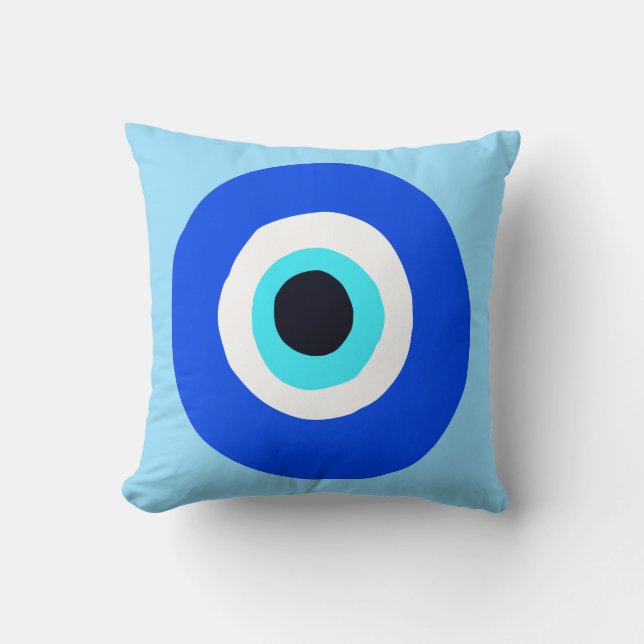 Grekiska Öga Blue Kudde (Framsida)