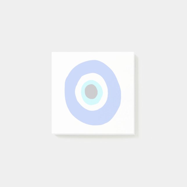 Grekiska Öga Lucky Symbol Post-it Block (Framsida)