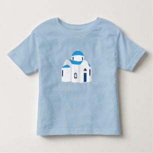 Grekiska ön Grekland Blue Dome Church T Shirt