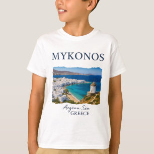 Grekiska ön Mykonos semester resa kustliv T Shirt