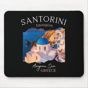 Grekiska ön Santorini Grekland Oia Village Blue Ch Musmatta