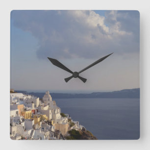 Grekiska ön Wall Clock Fyrkantig Klocka