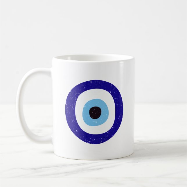 Grekiska Onvil Öga-kaffe Mugg (Vänster)
