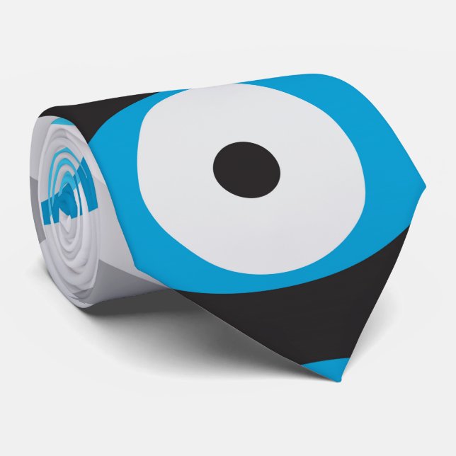 Grekiska Onvil Öga mönster Blues and Grays Slips (Rullad)