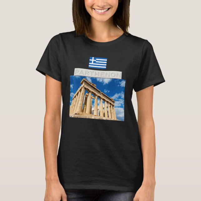 grekiska Parthenon Grekland T Shirt (Framsida)