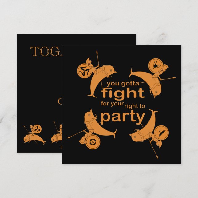 Grekiska Party (Symposium) Inbjudningar (Fram/baksida)