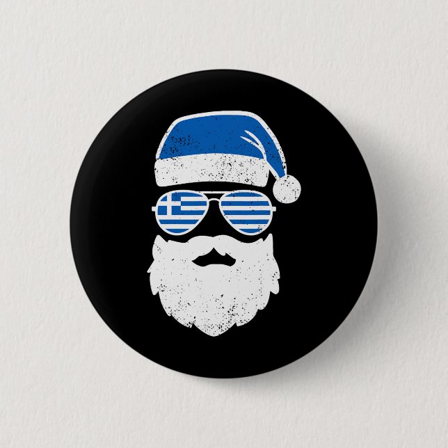 Grekiska Påsk-slynne Grekland Flagga Sungles Boys  Knapp (Framsida)