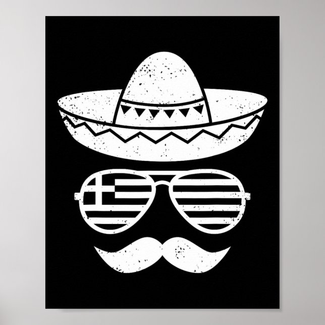 Grekiska Påsk Sungles Cinco De Mayo Mexican Kids B Poster (Framsidan)
